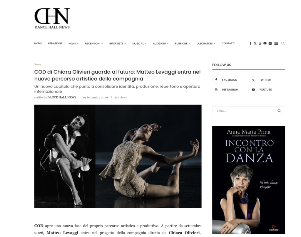 L'articolo di COD su Dance Hall News